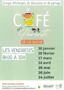 Affiche café des parents La Ruche 25-26