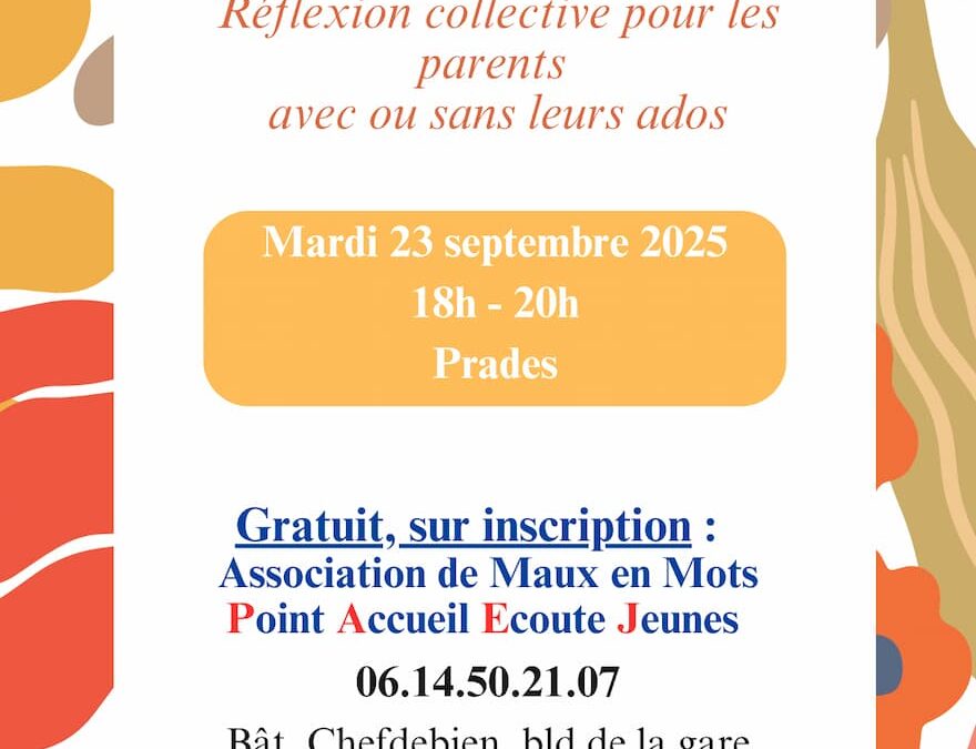 Être parent d’ado, ciné-débat, à Prades