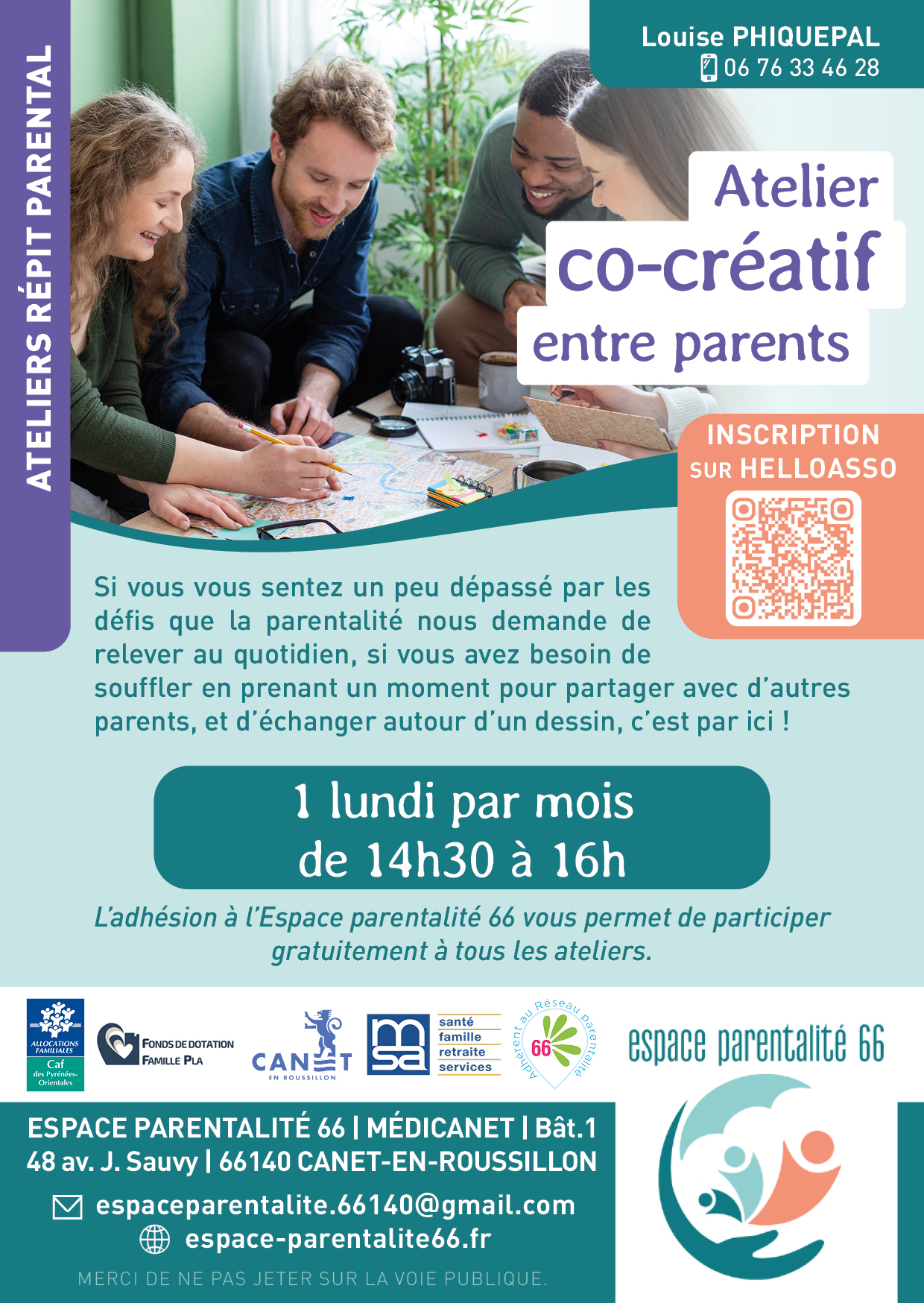 Affiche Ateliers cocréatifs entre parents