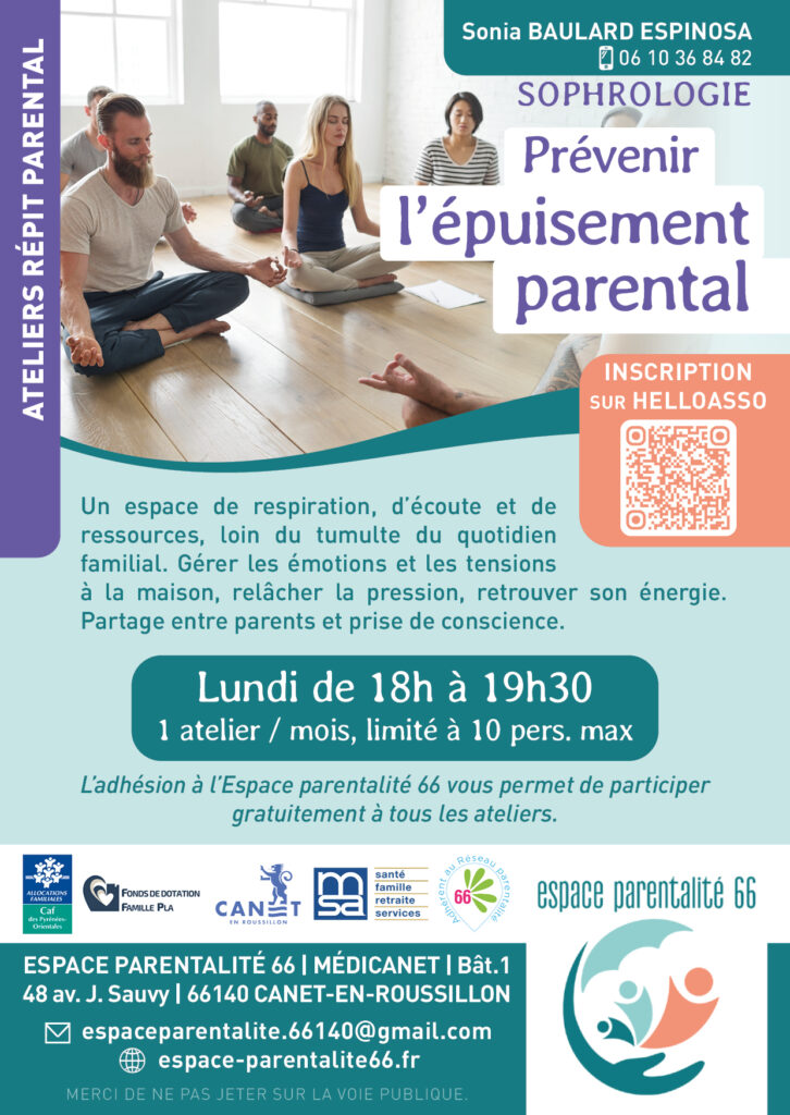 Affiche Ateliers prévenir l'épuisement parental