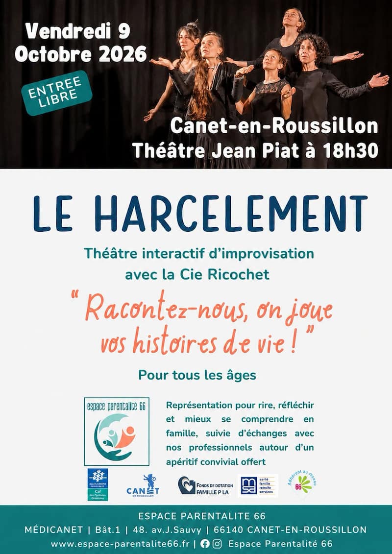 Affiche théatre interactif Harcelement Canet 09-10-2026