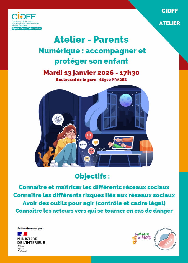 affiche soirée 13 janvier autour de l'usage des écrans