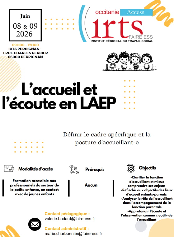 Affiche formation LAep juin 2026 IRTS