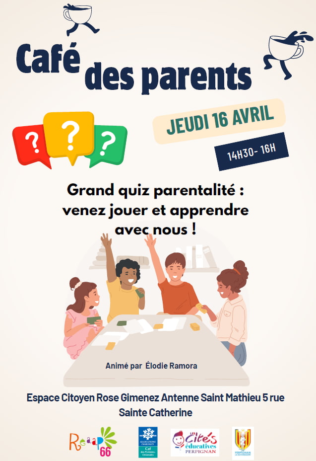 Affiche café des parents du 16 avril 2026