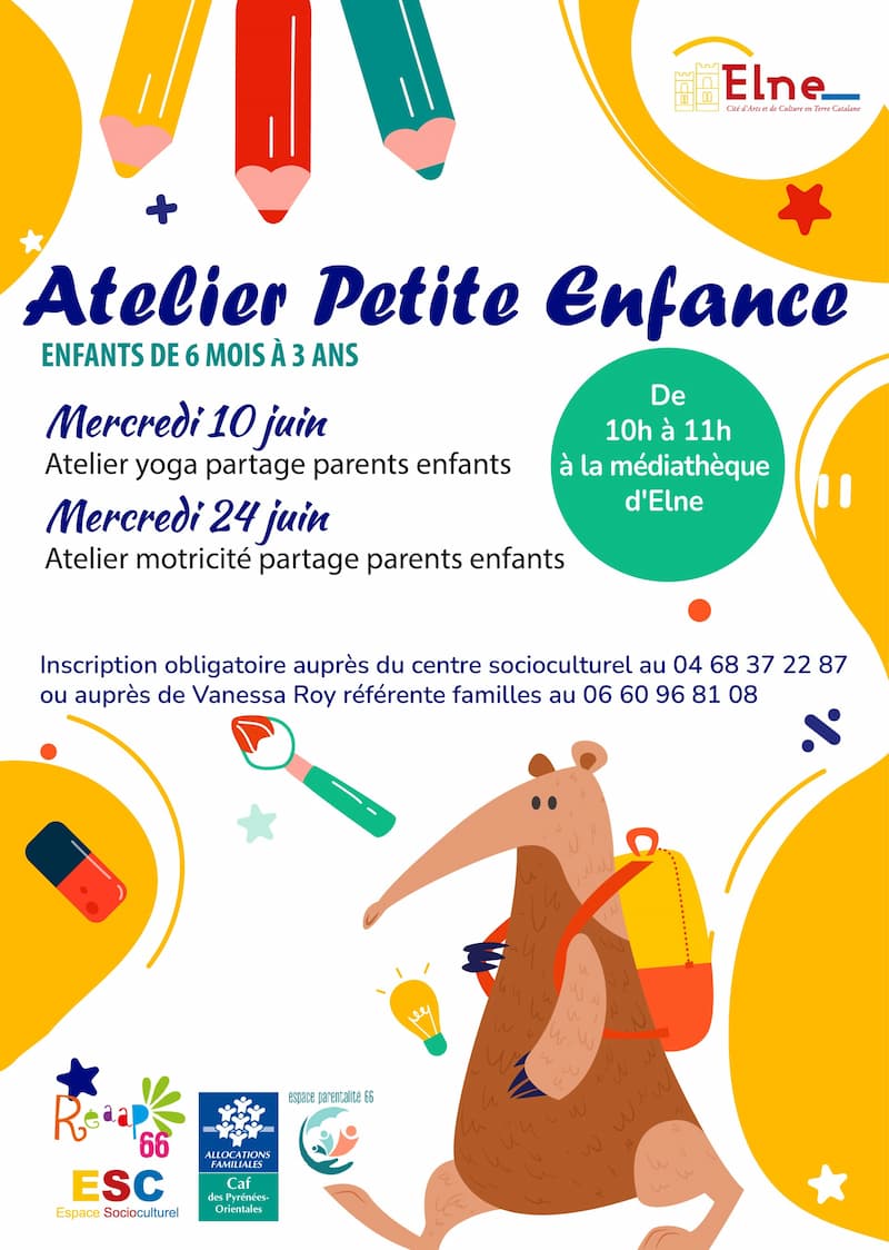 Affiche atelier petite enfance juin26 Elne