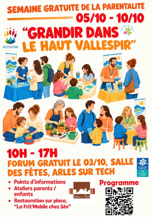 Affiche semaine parentalité à Arles sur tech